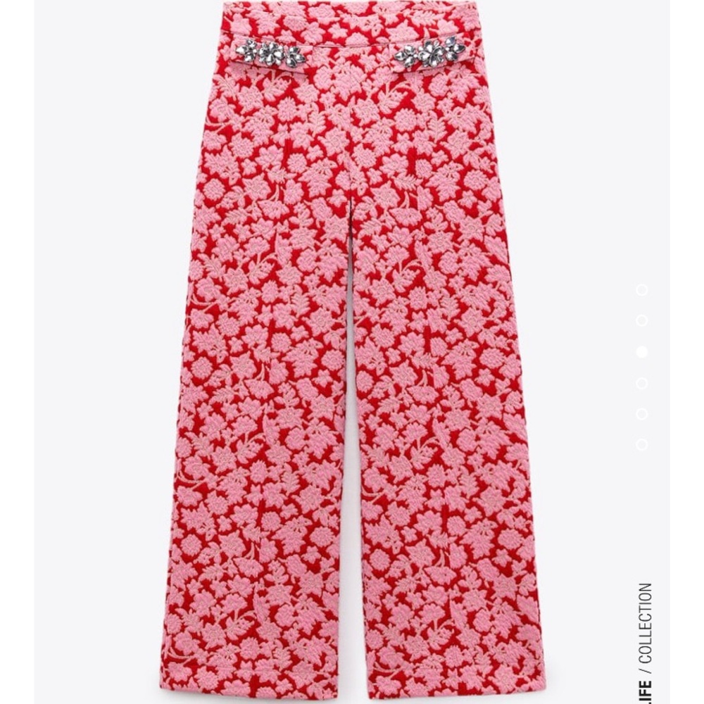 Zara pink jewel floral pant